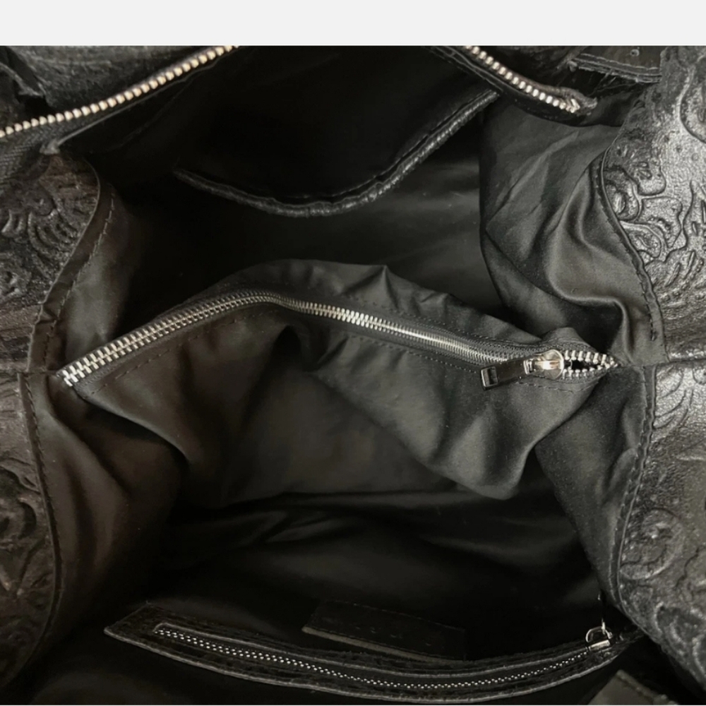 Isadora Italy ♣️Embossed Leather Tote Shoulderbag Crossbody ♣️ - Picture 13 of 15